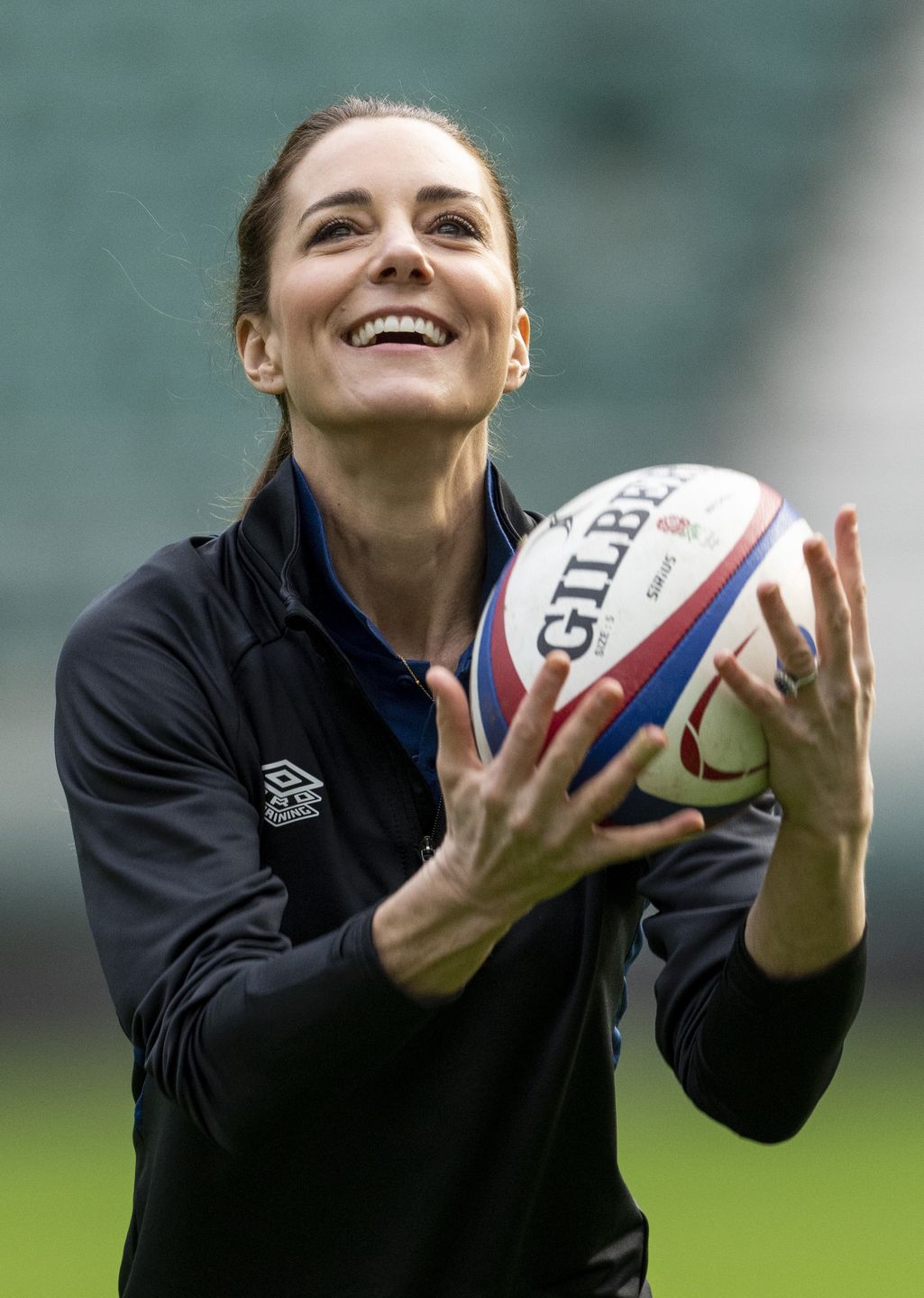 Kate Middleton na treningu rugby