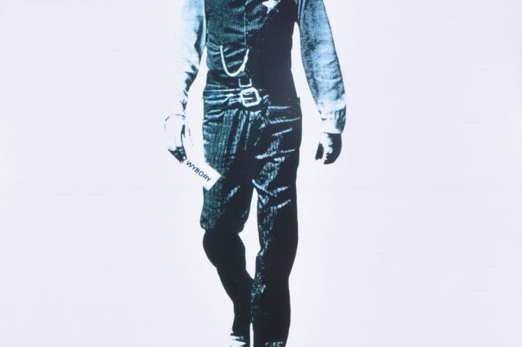 Плакат: Гері Купер із фільму "Рівно опівдні", котрий йде голосувати. 