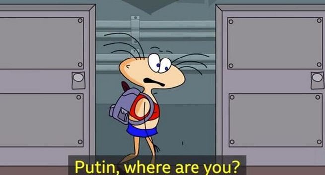 Chiny w kreskówce najeżdżają Rosję, by uwolnić ją od faszyzmu