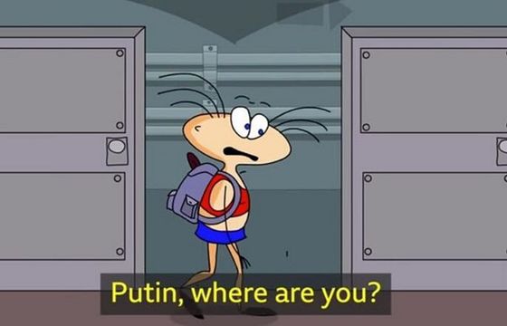 Chiny w kreskówce najeżdżają Rosję, by uwolnić ją od faszyzmu