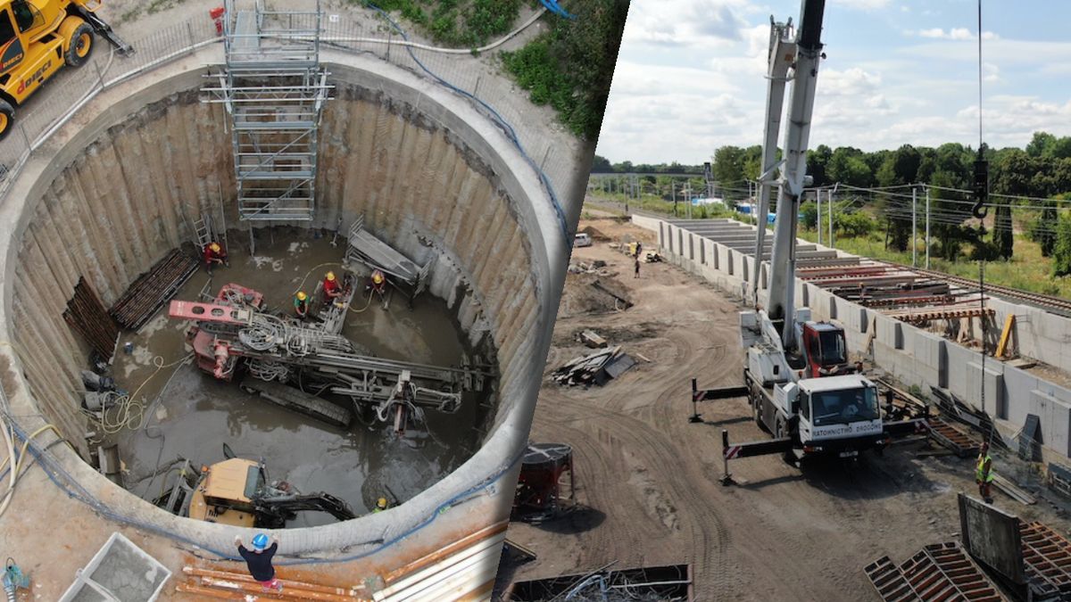 Trwa budowa tunelu kolejowego w Łodzi