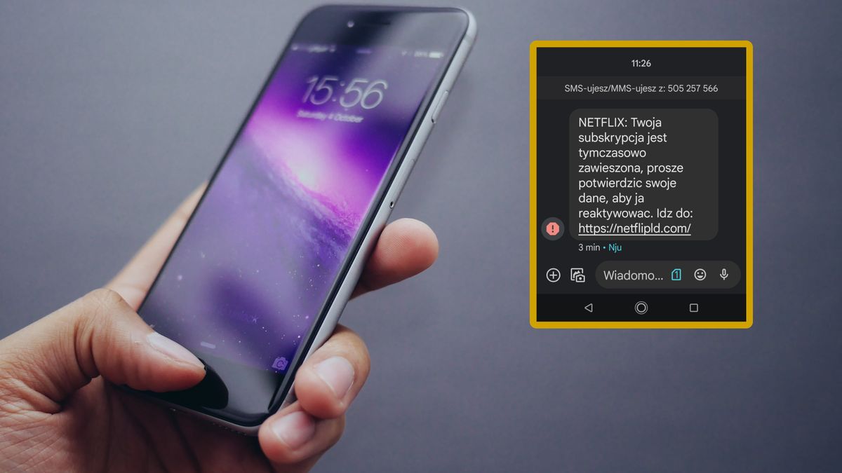 Fałszywy SMS o Netfliksie