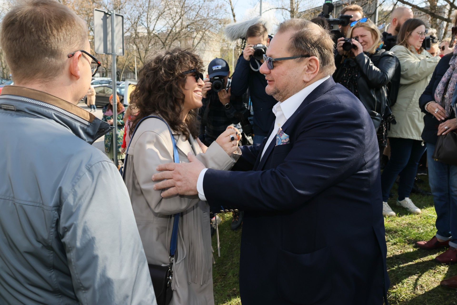 Natalia Kukulska i Ryszard Kalisz - odsłonięcie muralu Anny Jantar