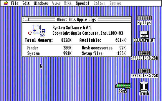 System Software 6.0.1 skończył swój rozwój kilka miesięcy po zakończeniu produkcji Apple IIgs.