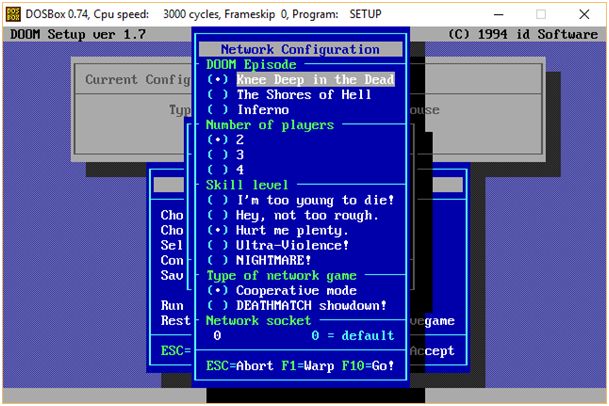 Konfiguracja gry wieloosobowej Doom