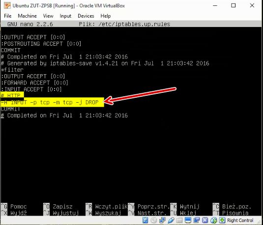 Role firewall też możemy zmienic z terminala, nie zapominajcie o tym ;)