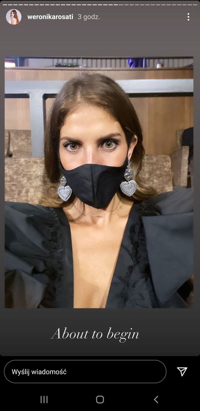 Weronika Rosati - czarna kreacja