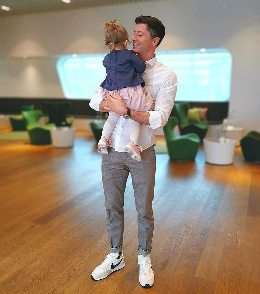 Robert Lewandowski z Klarą Lewandowską