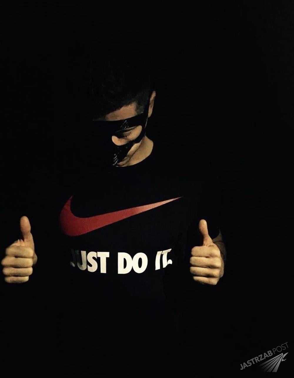 Robert Lewandowski w masce Fot. screen z Facebook