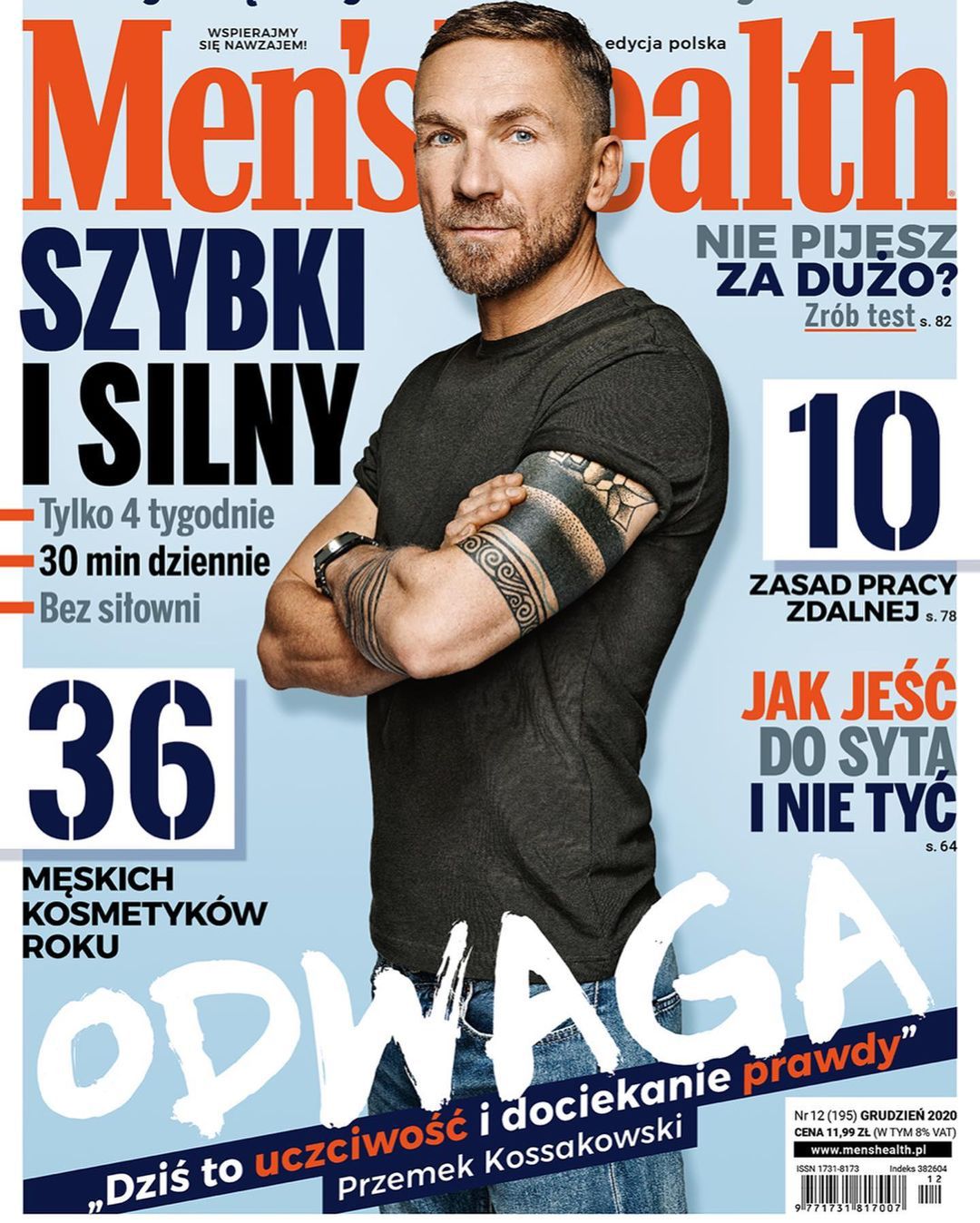 Przemek Kossakowski - okładka Men's Health