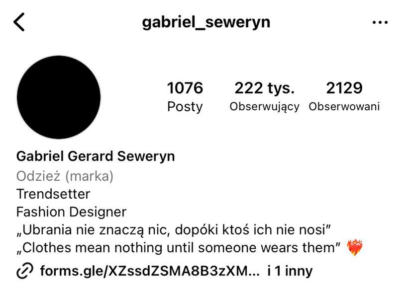 Gabriel Seweryn (Instagram)