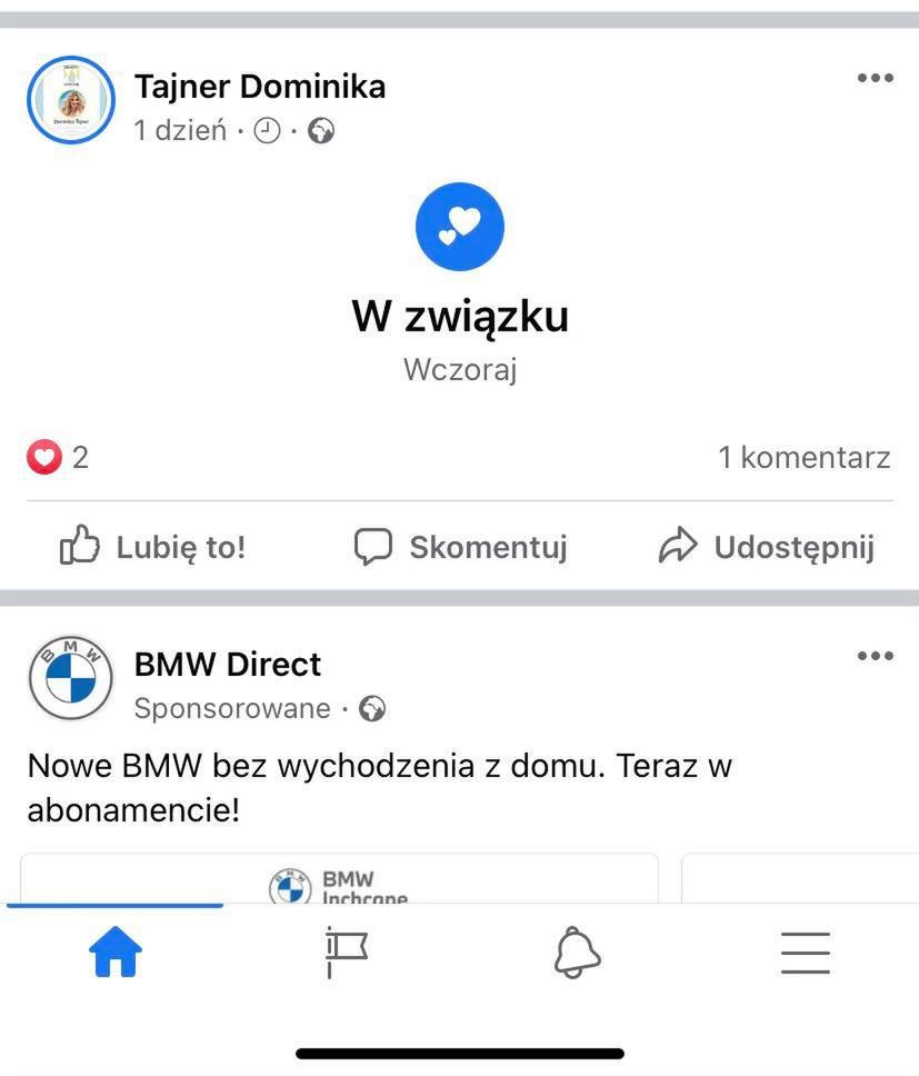 Dominika Tajner jest w związku