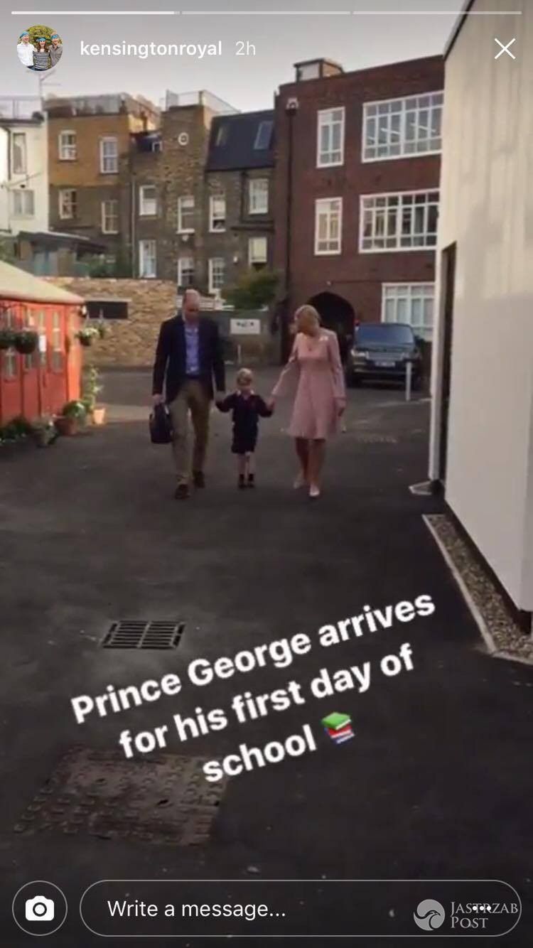 Książę George - pierwszy dzień w szkole