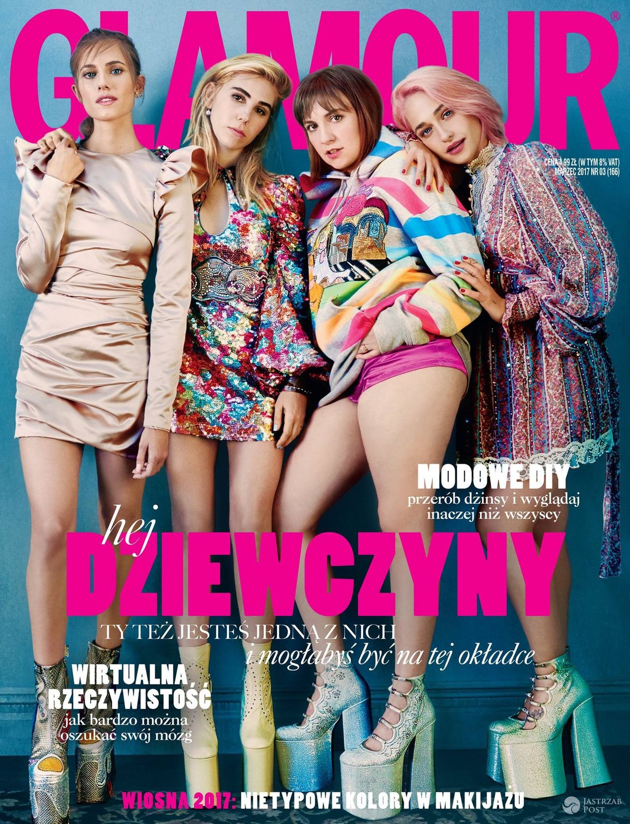 Polska okładka marcowego wydania miesięcznika "Glamour"