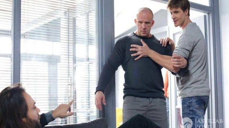 M jak miłość odcinek 1195, Marcin (Mikołaj Roznerski), Andrzejek (Tomasz Oświeciński), Jacek (Łukasz Pracki), fot: Facebook