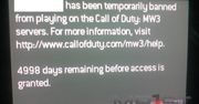 Dostał bana w Modern Warfare 3... na 14 lat