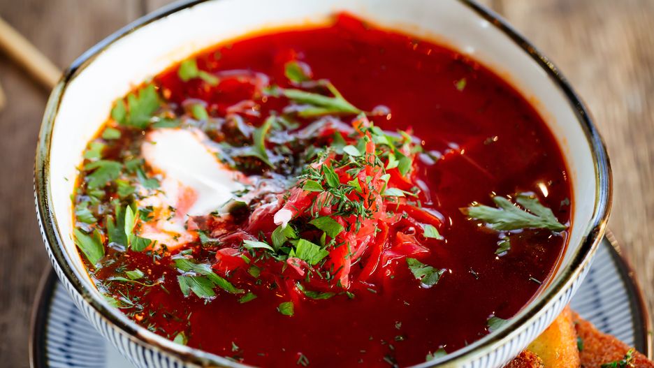 Russian nnational cuisine red beetroot soup borsch
Russian nnational cuisine beetroot soup borsch on the wooden table
borsch, soup, russian, cuisine, national, beetroot, red, lunch, broth, sour cream, rustic, traditional, nutrition, gastronomy, parsley, herbs, bowl, cooked, boiled, meat, closeup