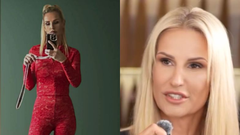 Dominika Tajner w czerwonych koronkach