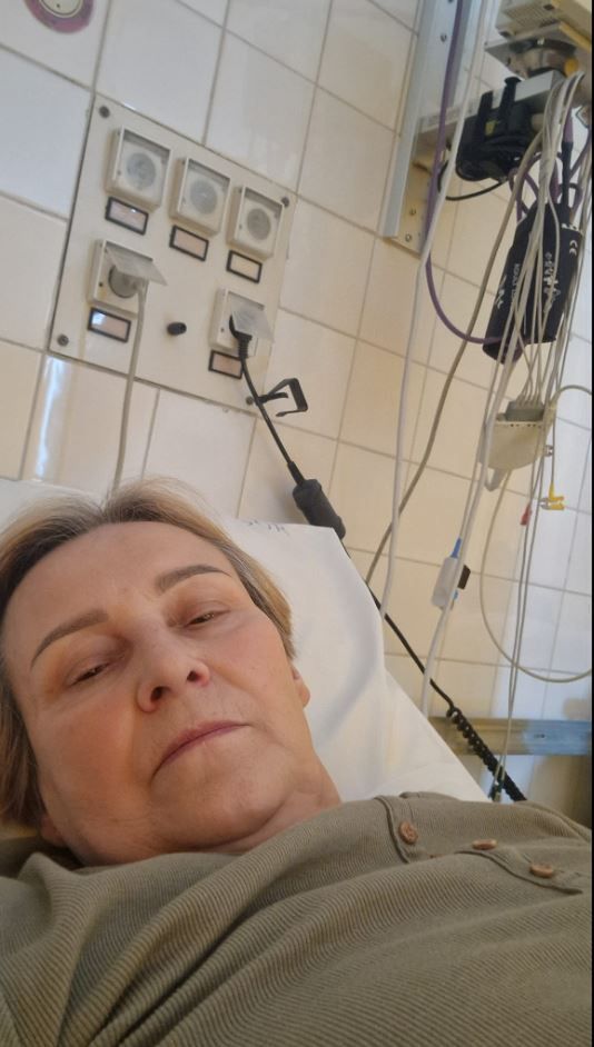 Krystyna Przybylska w szpitalu