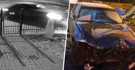 Szarża 20-latka z bmw. Przeleciał przez ogrodzenie i myjnię