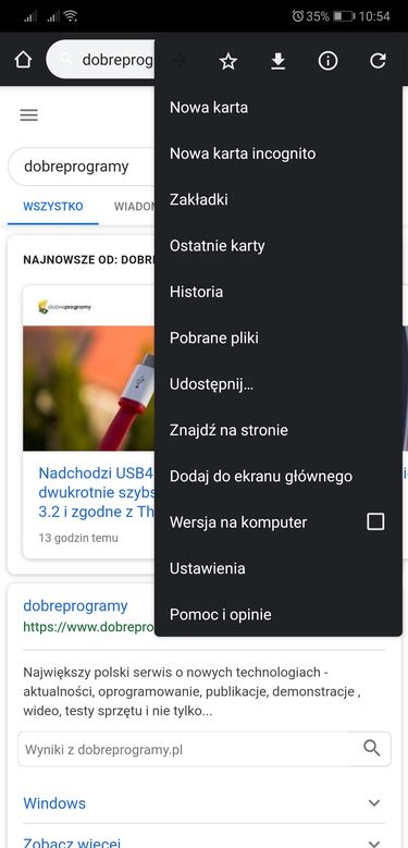 Nowe kolory trafiły także do menu.