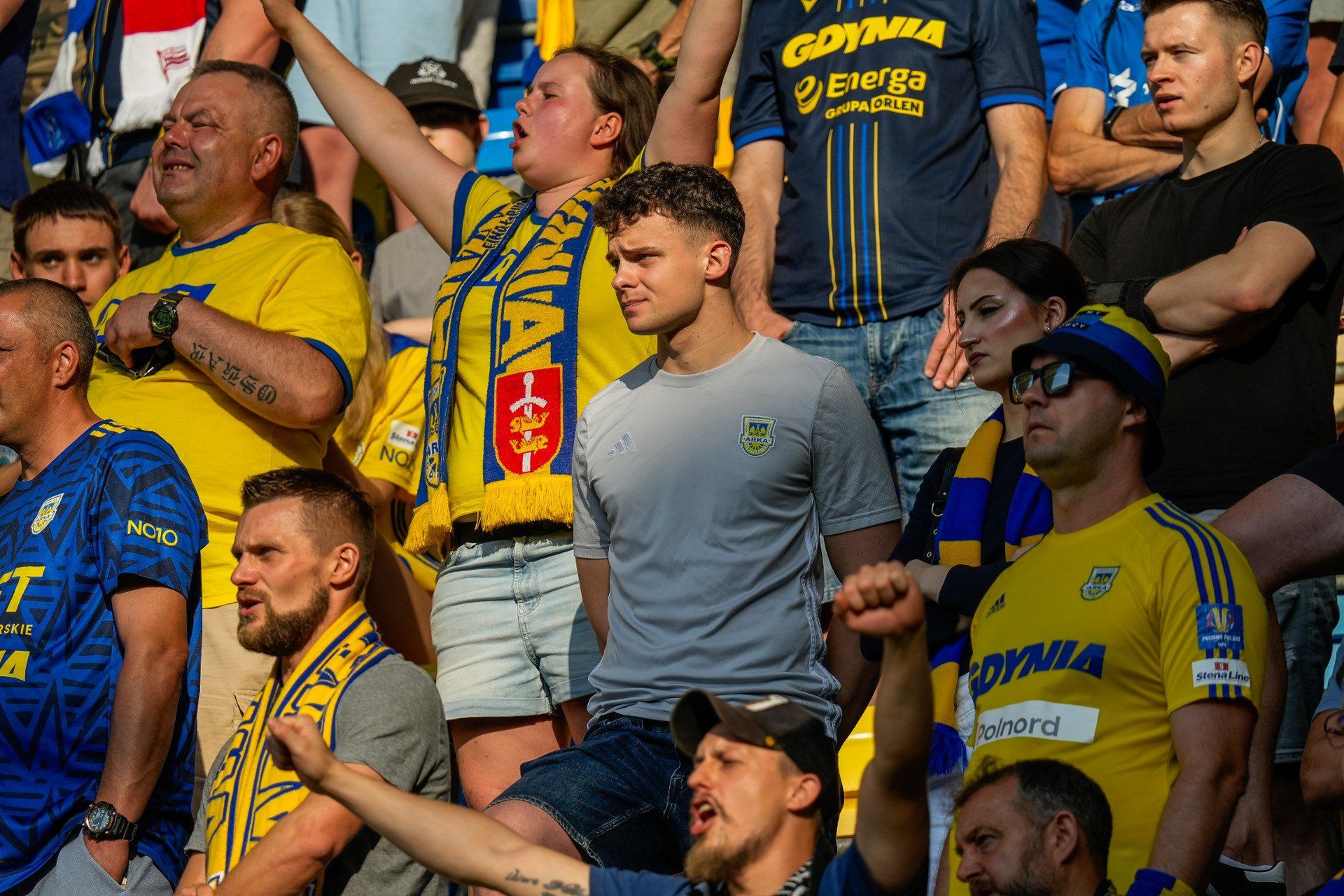 Kibice na meczu Arka Gdynia - Pogoń Szczecin