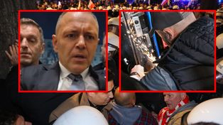 Dantejskie sceny przed TK. Doszło do szarpaniny z udziałem Nawrockiego