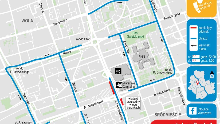 Warszawa. Będą utrudnienia w ruchu