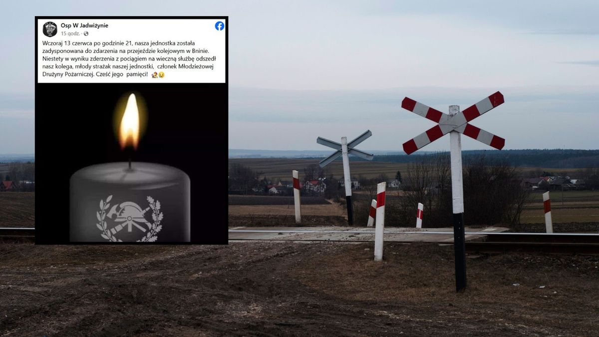 17-letni strażak zginął na przejeździe kolejowym