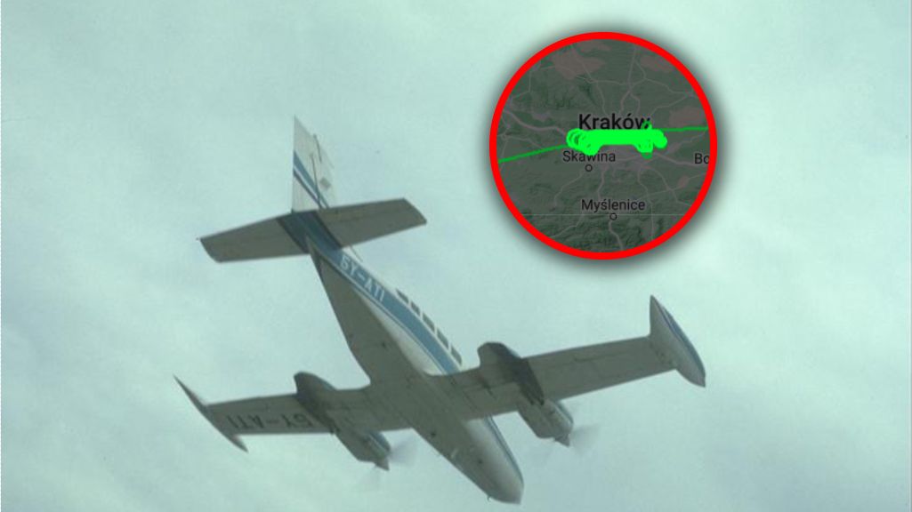 Cessna 402 i lot w Krakowie