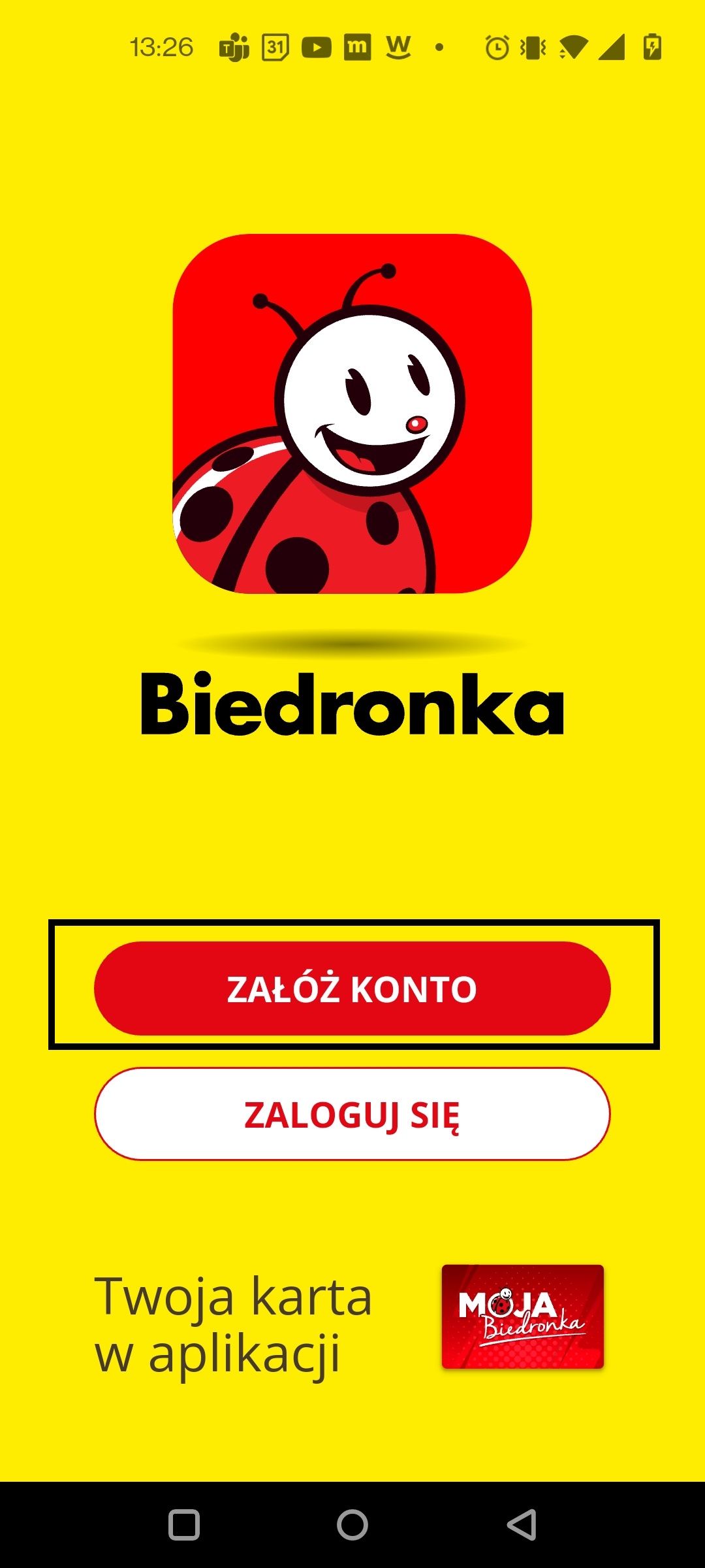 Biedronka: zakładamy nowe konto