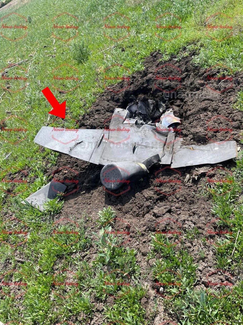 A crashed Ch-101 missile in Russia