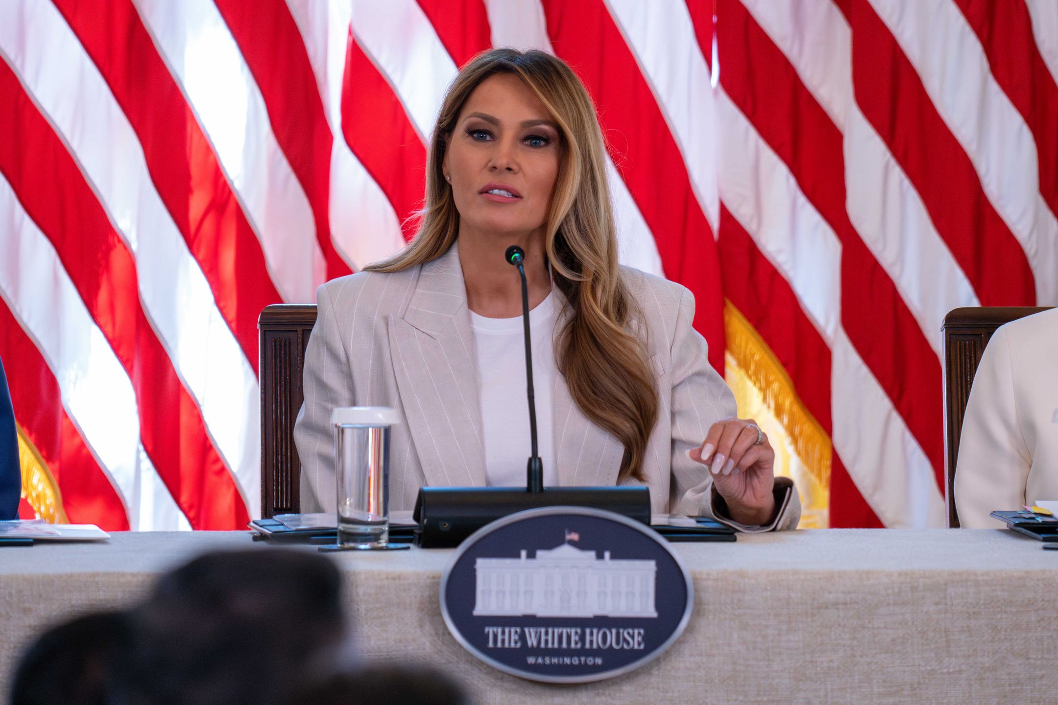 Melania Trump na konferencji prasowej