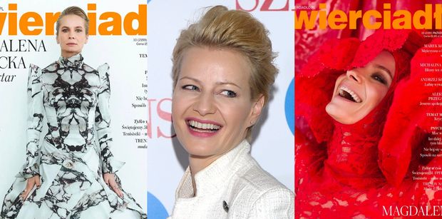 Magdalena Cielecka czaruje na dwóch okładkach "Zwierciadła", a internautka przyznaje: "Myślałam, że to MAŁGORZATA KOŻUCHOWSKA" (FOTO)