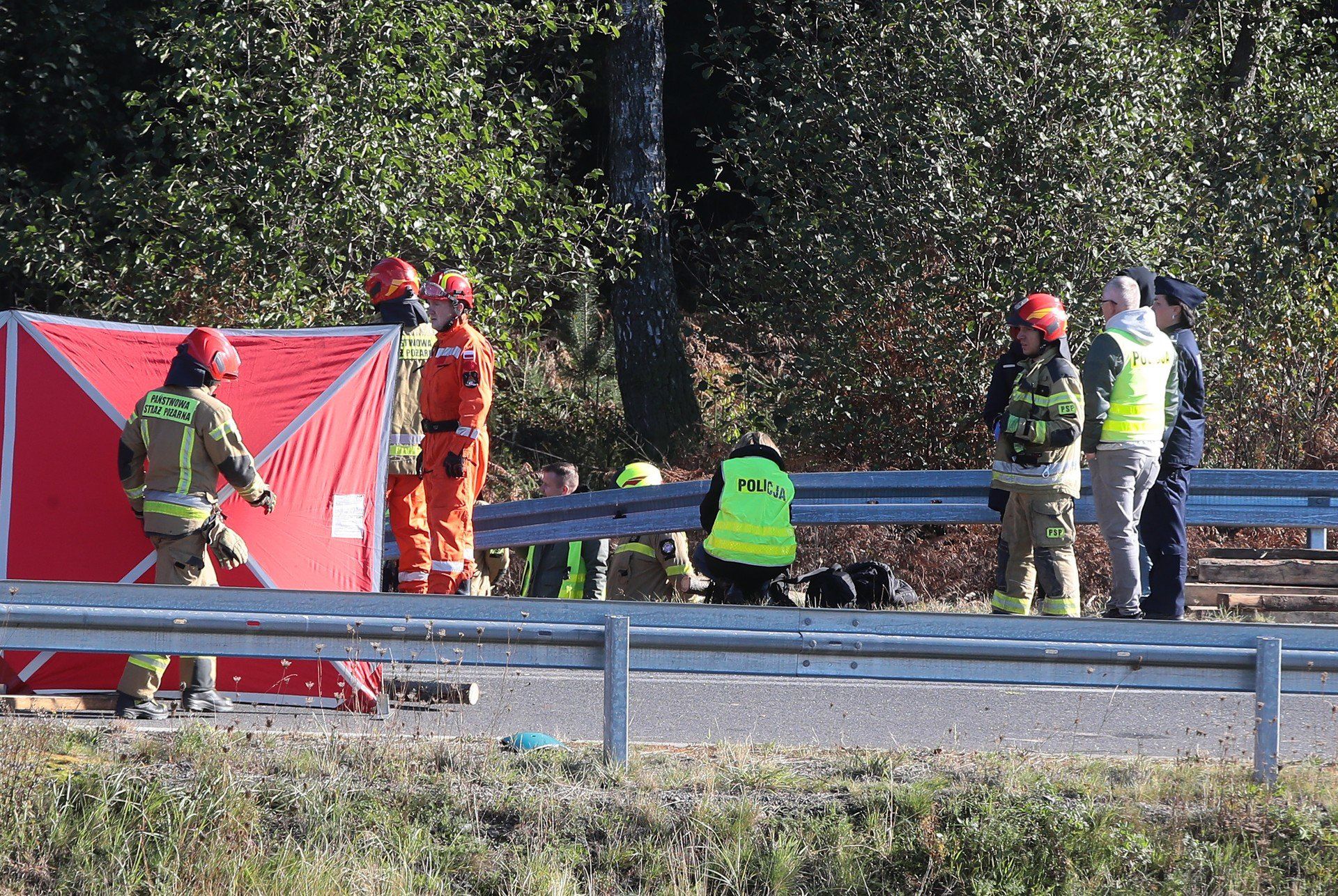 Wypadek między Goleniowem a Babigoszczą, fot. Andrzej Szkocki Polska Press 