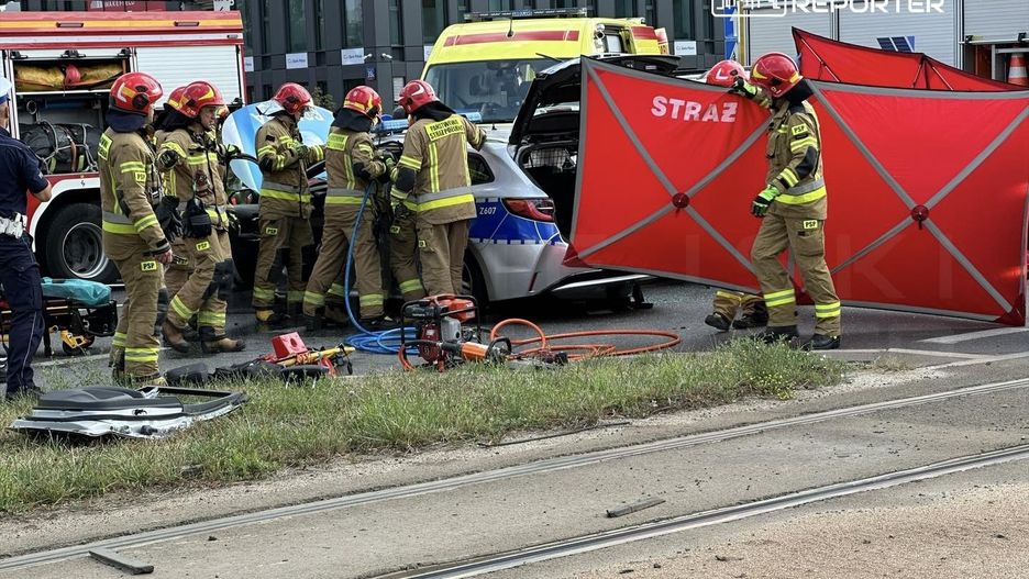Wypadek na warszawskim Mokotowie