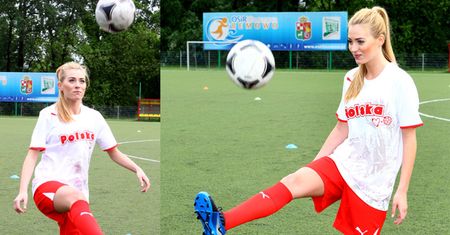 Marcelina Zawadzka w makijażu na boisku... (FOTO)