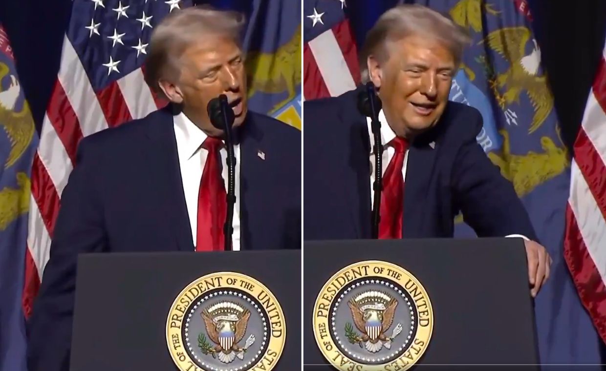 Trump zakpił z Bidena. Zaczął udawać kaszel