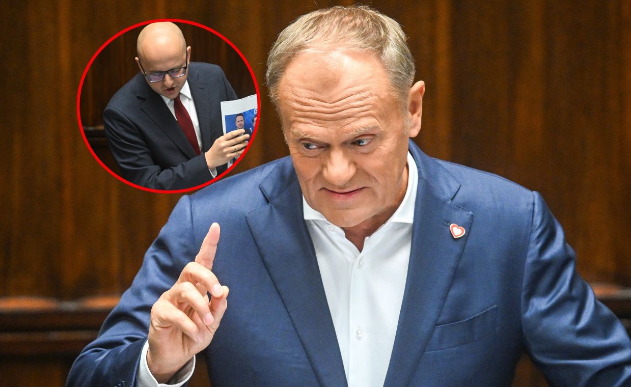 "Co za przykry widok". Tusk odpowiada Mateckiemu