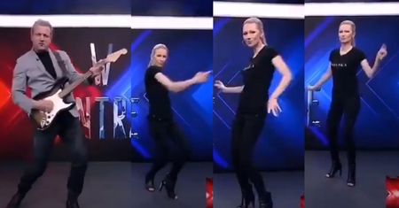 Jarosław Jakimowicz UDAJE, ŻE GRA na gitarze, a Magdalena Ogórek TAŃCZY w TVP Info: "You're my heart, you're my soul"