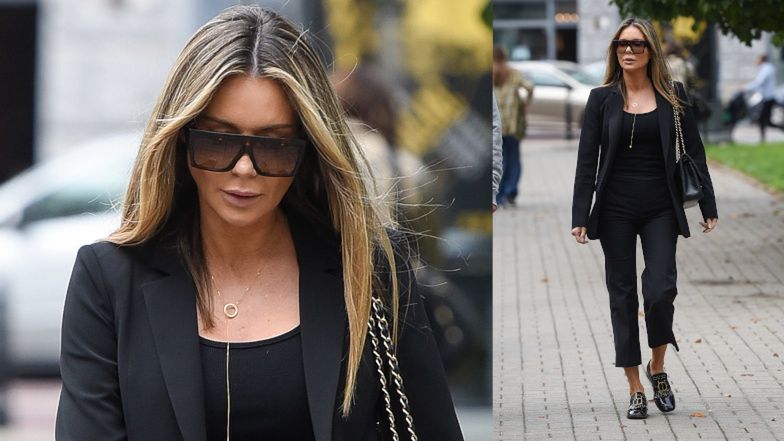 Małgorzata Rozenek w Warszawie w stylizacji na Victorię Beckham