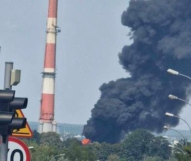 Kłęby dymu nad Rzeszowem. W ogniu stanęła elektrociepłownia