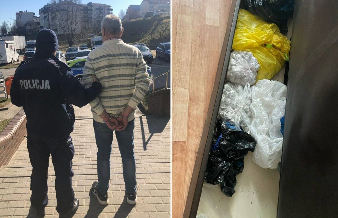 Gdańsk. 60-latek z 9 kilogramami narkotyków zatrzymany