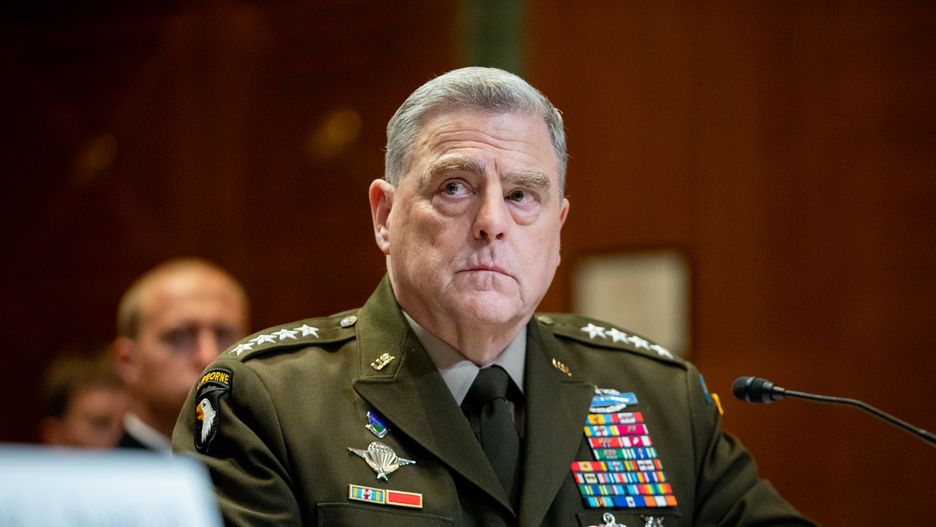 Mark Milley, chairman of the joint chiefs of staff, during a Senate Appropriations Subcommittee hearing in Washington, D.C., U.S., on Tuesday, May 3, 2022. The hearing is titled "A review of the President's Fiscal Year 2023 funding request and budget justification for the Department of Defense." Photographer: Amanda Andrade-Rhoades/The Washington Post/Bloomberg via Getty Images
