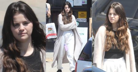 Naturalna Selena Gomez robi zakupy z przyjaciółmi w dresach i kapciach (ZDJĘCIA)