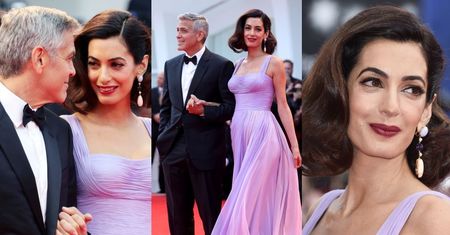 Amal Clooney TRZY MIESIĄCE po porodzie przytula się do George'a na czerwonym dywanie (ZDJĘCIA)