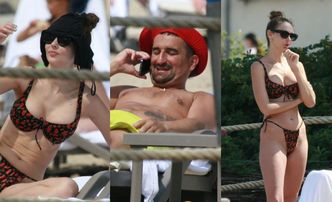 Marcela Leszczak smaży się z Michałem Koterskim na plaży. Modelka odsłoniła wysportowaną sylwetkę w bikini