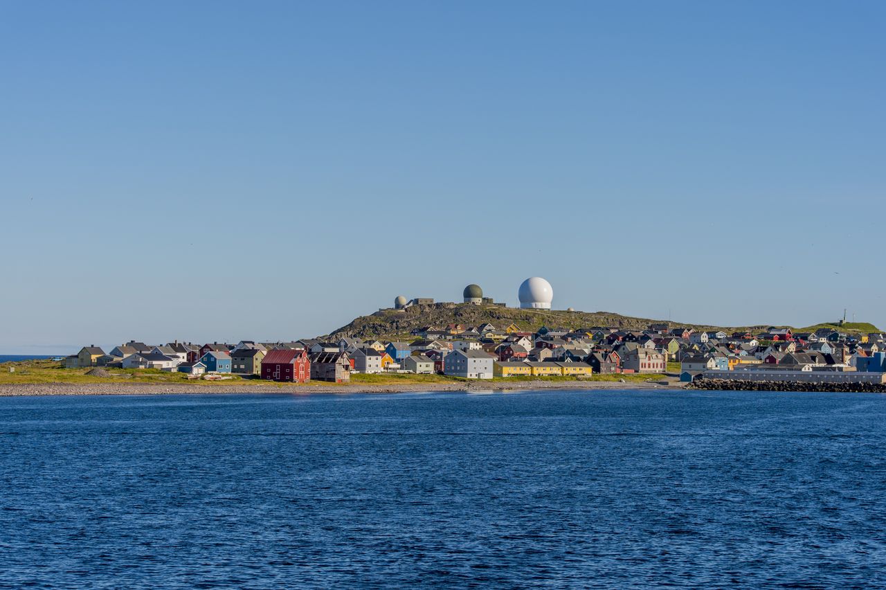 Vardo, Norway. View of the Globus II radar.