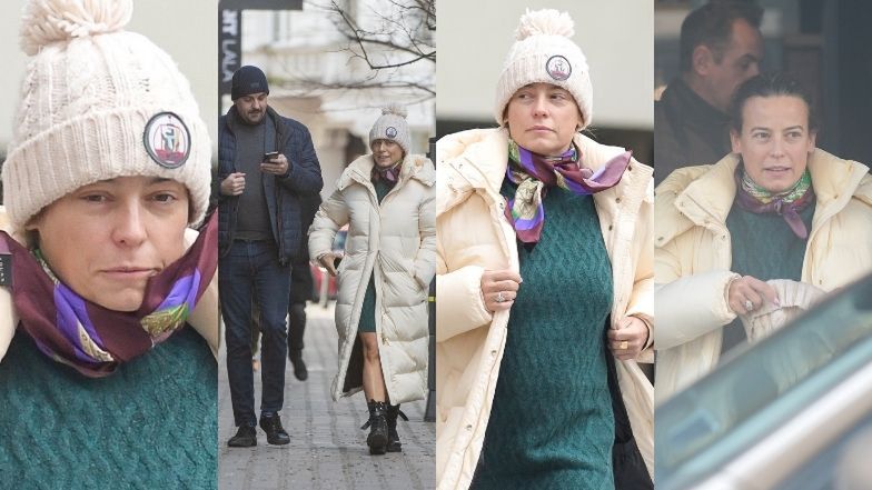 Naturalna Anna Mucha wybrała się do restauracji z Jakubem Wonsem