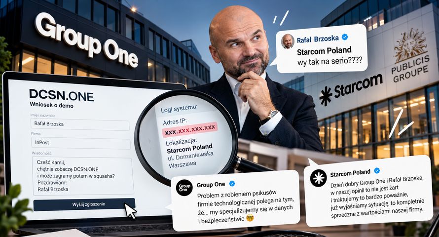 Ktoś podszył się pod Rafała Brzoskę. Group One wskazuje na Starcom, agencja odpowiada